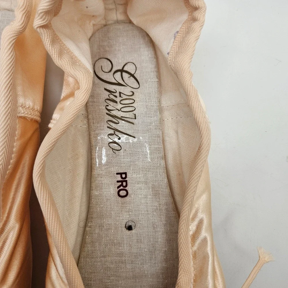 Grishko 2007 Pro Pointe Shoes Ballet Pink Satin Size 6.5 2X H